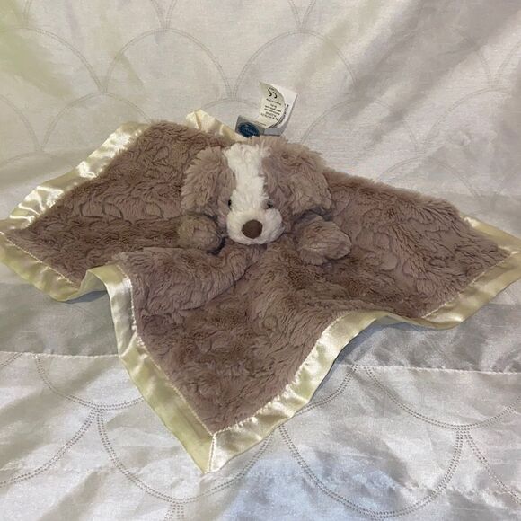 Mary Meyer Other - Mary Meyer Baby Lush Puppy‎ Lovey Cream Satin Trim Security Blanket Plush